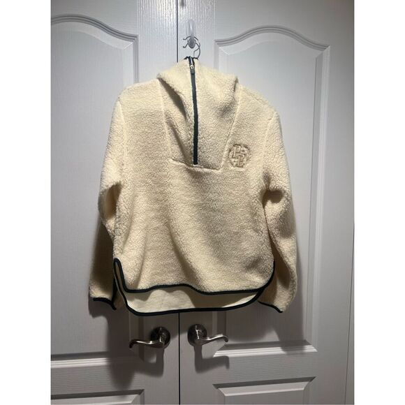 P.E Nation Sherpa Hoodie in Pearled Ivory Pullover Sweatshirt size S NWT $ 179 - Picture 4 of 8